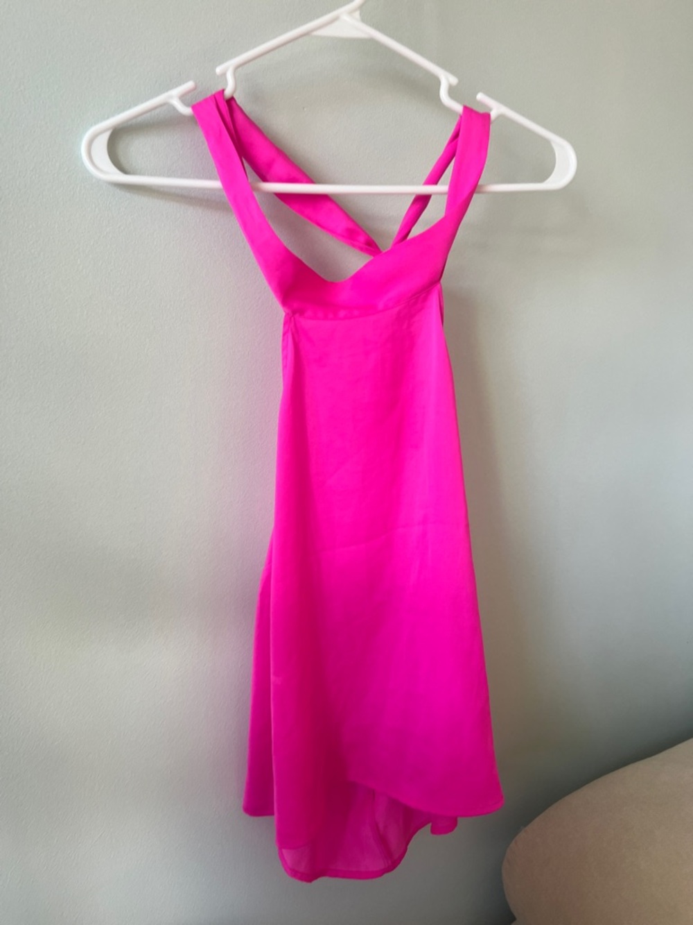 Forever 21 Hot Pink Crossback Tank Dress